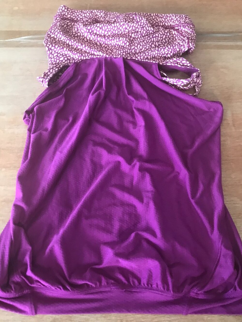 Lululemon Nouveau Limits Tank Top Women 6 Purple Geometric Athleisure Sports
